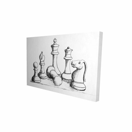 FONDO 12 x 18 in. Chess Game Pieces-Print on Canvas FO2777707